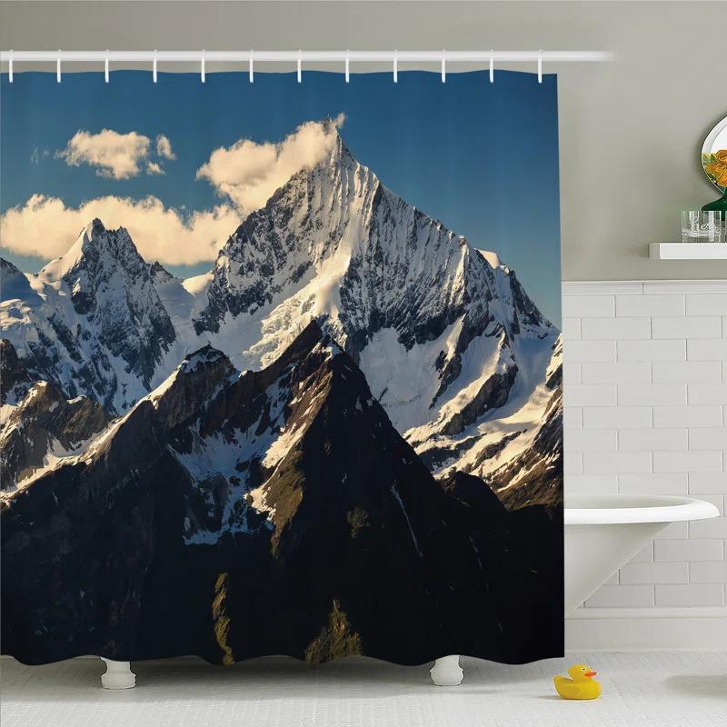 Lake Shower Curtain with Hooks Included