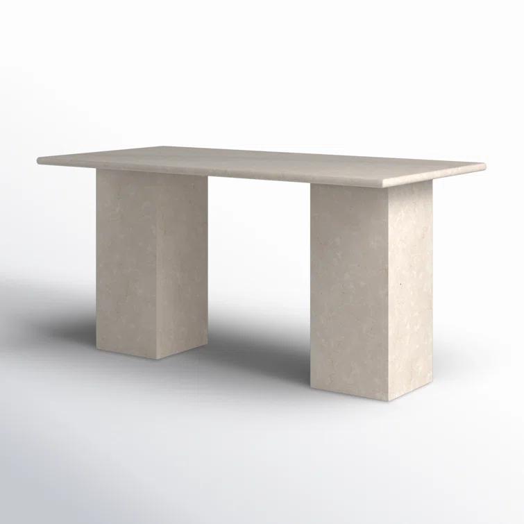 Leonel Desk - Cream Marble