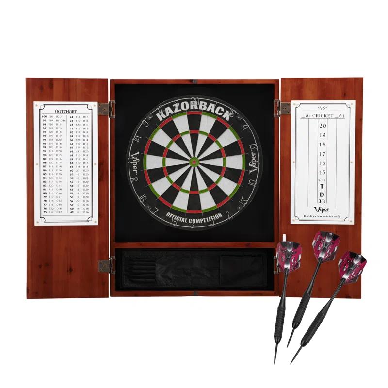 Viper Metropolitan Bristle Dartboard and Cabinet Set with Darts