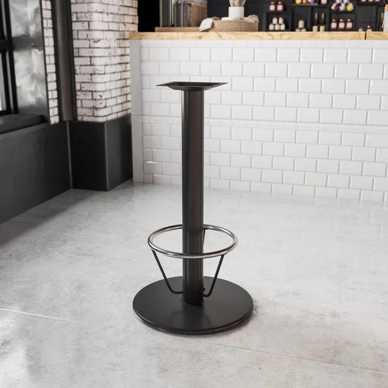 Flash Furniture Beverly 24" Round Restaurant Table Base with 4" Dia. Bar Height Column and Foot Ring