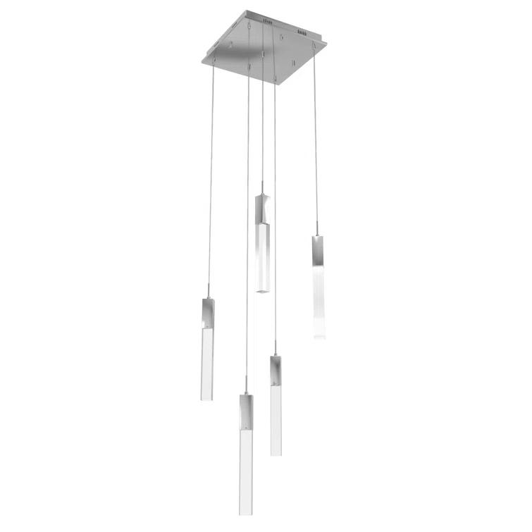 Orren Ellis Matthies 5 - Light Polished Chrome Cluster Pendant