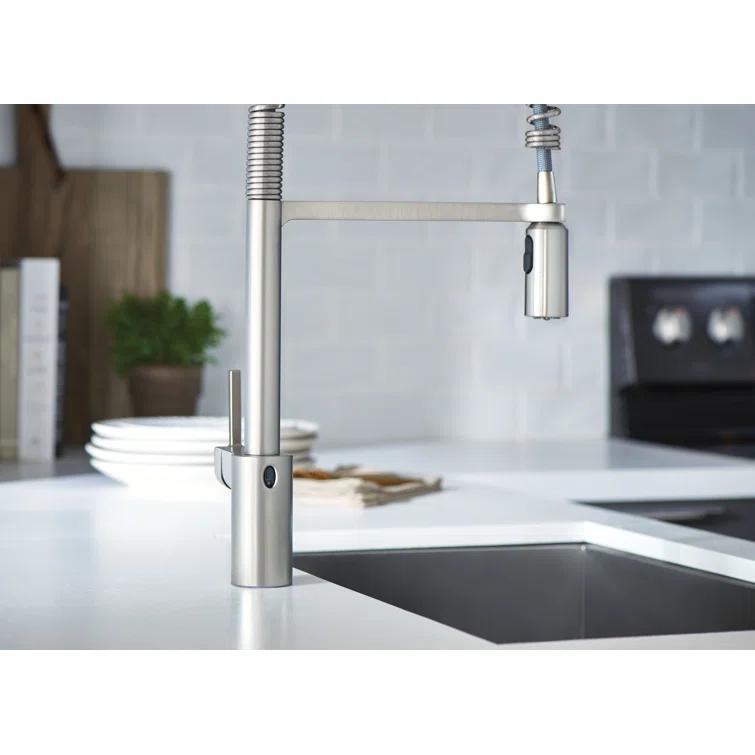 Moen Align MotionSense Wave Single Handle Spring Pulldown Kitchen Faucet with Power Clean Technology