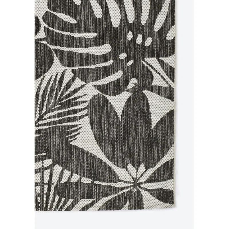 Novogratz Villa Floral Gray/White Indoor / Outdoor Area Rug