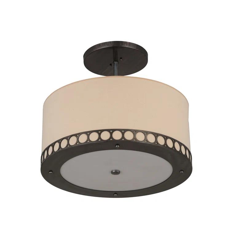 2nd Ave Lighting Cilindro 4 - Light Clear Satin Shaded Pendant