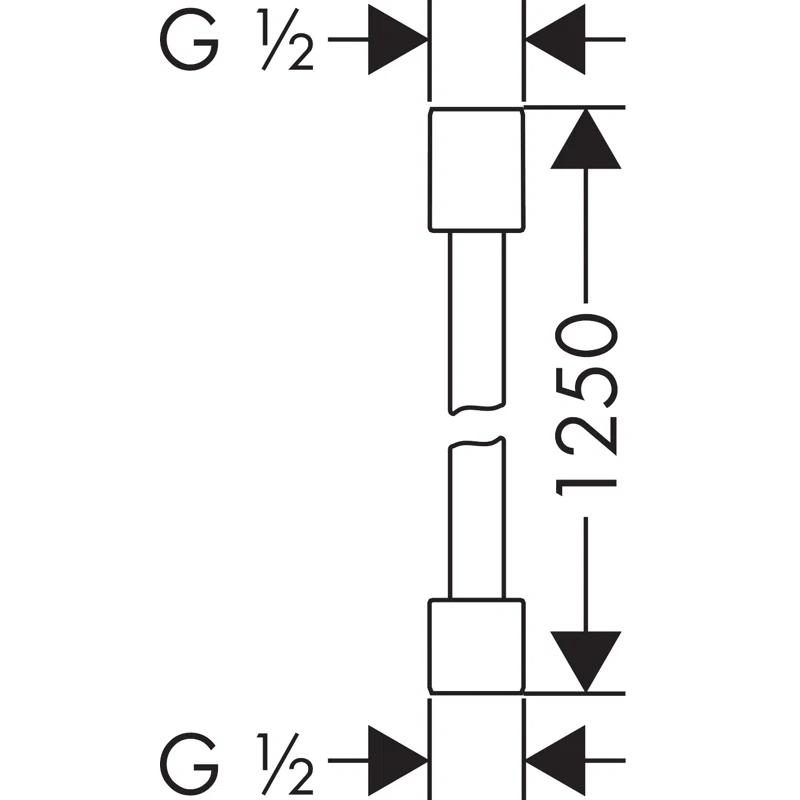 Hansgrohe Starck 49" Hose Free Standing Tub Filler 28282000