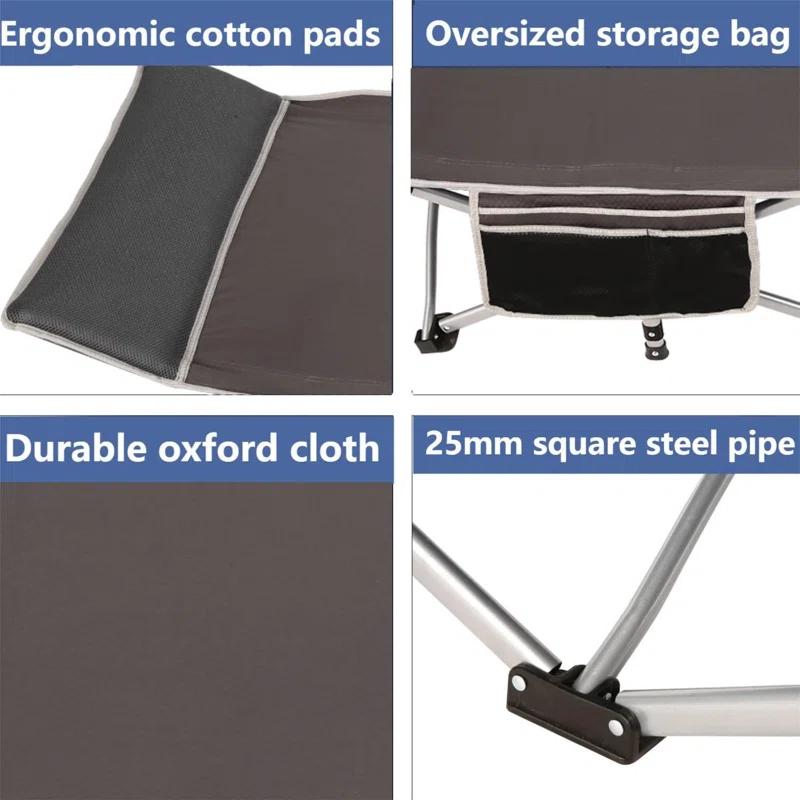 Himimi Portable Folding Camping Cot Sleeping Cot with Carry Bag and Mattress for Travel, Camping, Outdoor