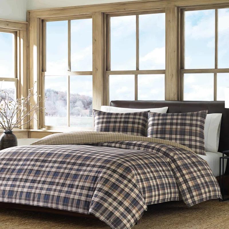 Eddie Bauer Eddie Bauer Port Gamble Indigo Cotton Duvet Cover Set