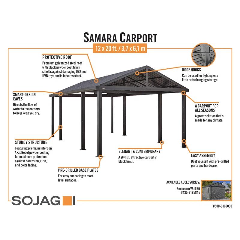 Sojag Samara 12 Ft. x 20 Ft. Canopy