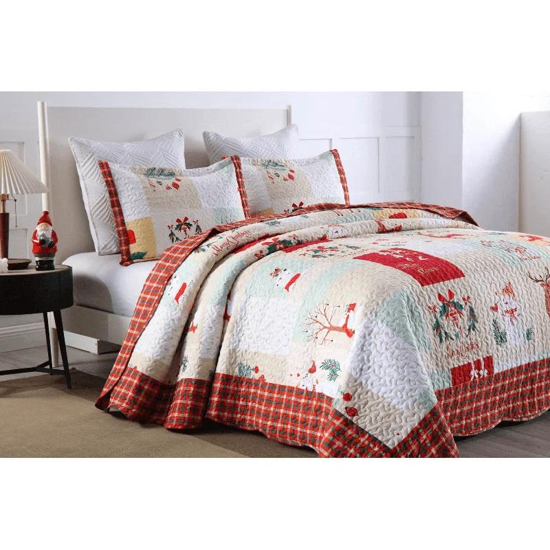 MarCielo Marcielo Lightweight All Season Reversible Comforter Quilt Set with Shams