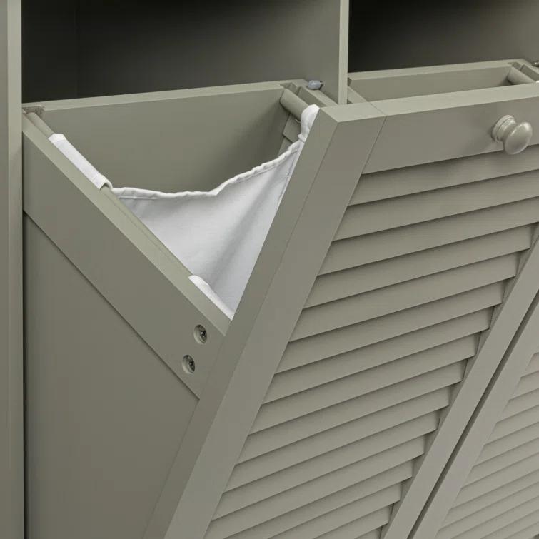 Household Essentials Tilt-out Cabinet Laundry Sorter with Shutter Front
