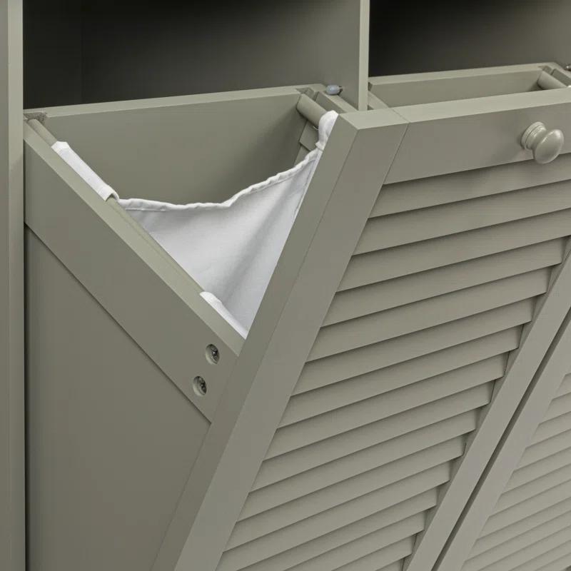 Household Essentials Tilt-out Cabinet Laundry Sorter with Shutter Front