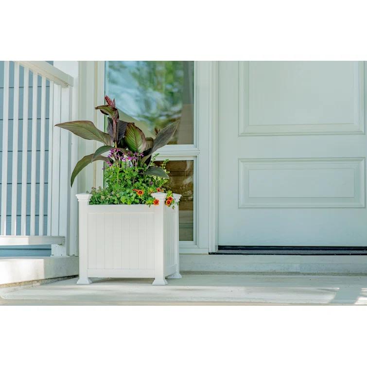 Vita White Vinyl Planter Box & Reviews | Wayfair