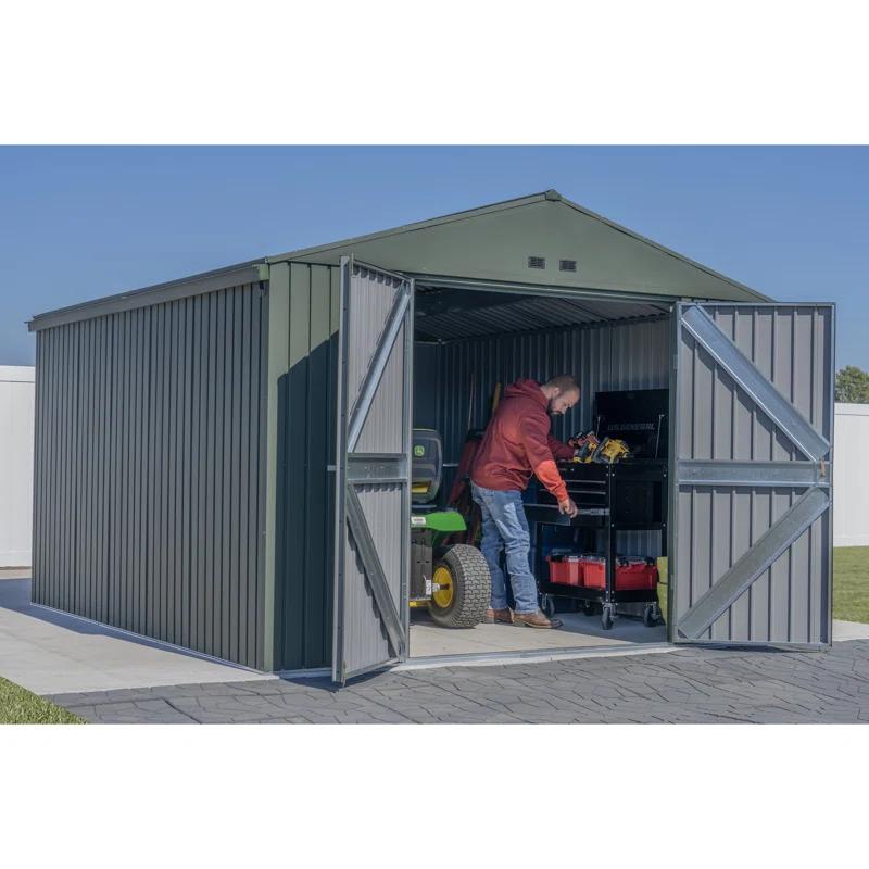 Arrow Scotts Lawn Care Storage Shed, 10x12, Green