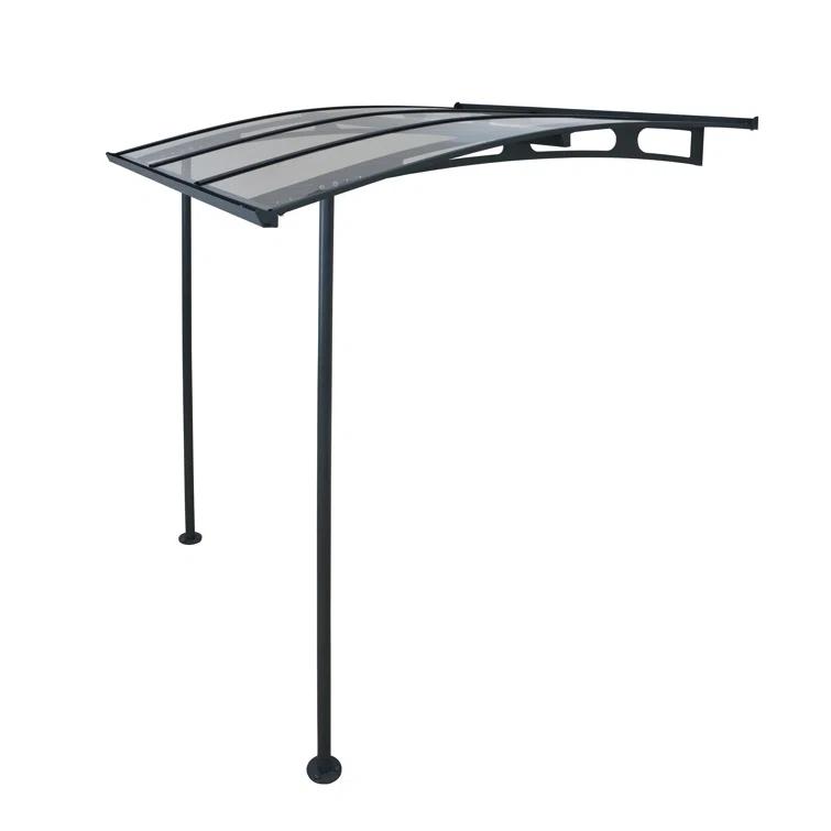 Canopia Palram - Canopia Vega 79.7'' W x 96.3'' D Acrylic Glass Gray Cover Stationary Patio Awning & Reviews | Wayfair