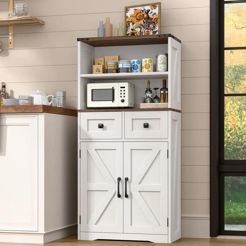 August Grove® Farmhouse Storage Cabinet For Bathroom, Kitchen, Living Room