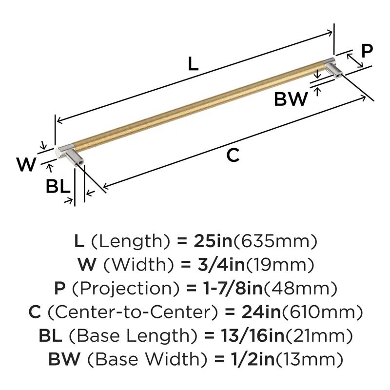 Amerock Esquire 24 inch (610mm) Center-to-Center