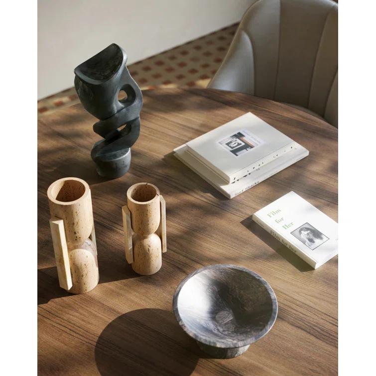 Handcrafted Natural Marble Decorative Bowl with Foam Floor Protection