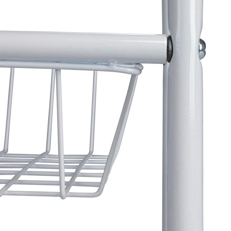 Household Essentials Metal Free Standing Laundry Cart with Wheels