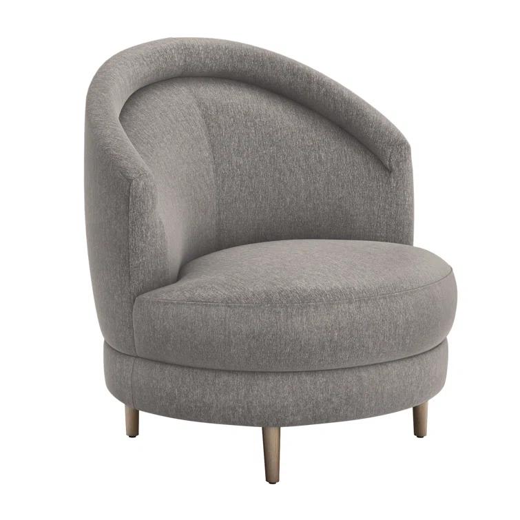 Interlude Capri Upholstered Swivel Barrel Chair