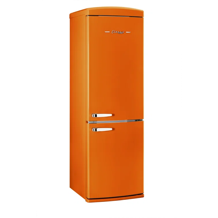 Unique Appliances Classic Retro 24 In 12 Cu.ft Bottom Mount Fridge Auto Defrost, Energy Star Certified, Counter Depth UGP-340L O AC