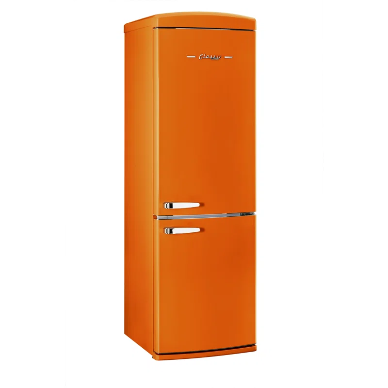 Unique Appliances Classic Retro 24 In 12 Cu.ft Bottom Mount Fridge Auto Defrost, Energy Star Certified, Counter Depth UGP-340L O AC