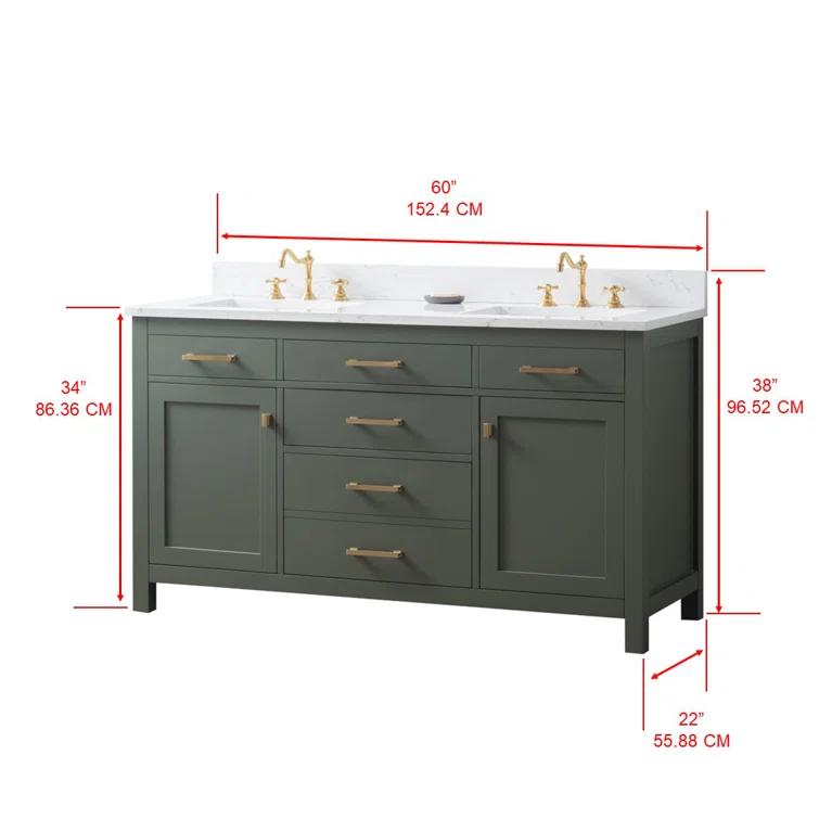 Latitude Run® Wenniah 60" Double Vanity