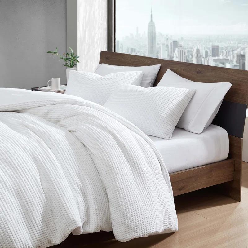 Kenneth Cole Kenneth Cole Solid Waffle Reversible Comforter Set