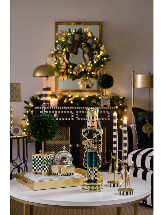 MacKenzie-Childs Courtly Check Large Lacquer Decorative Box With Hinged Lid