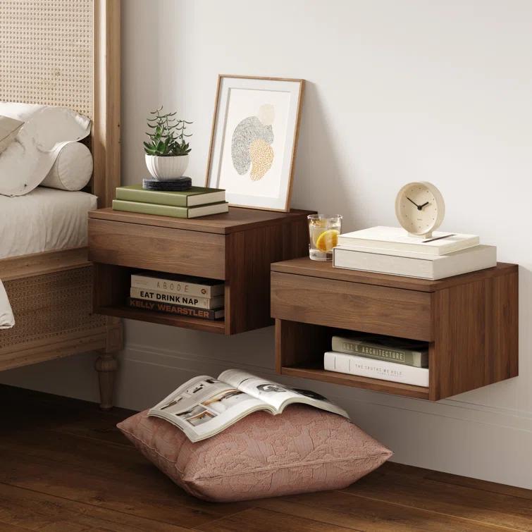 Nathan James Beacon Rustic Nightstand (Set of 2)