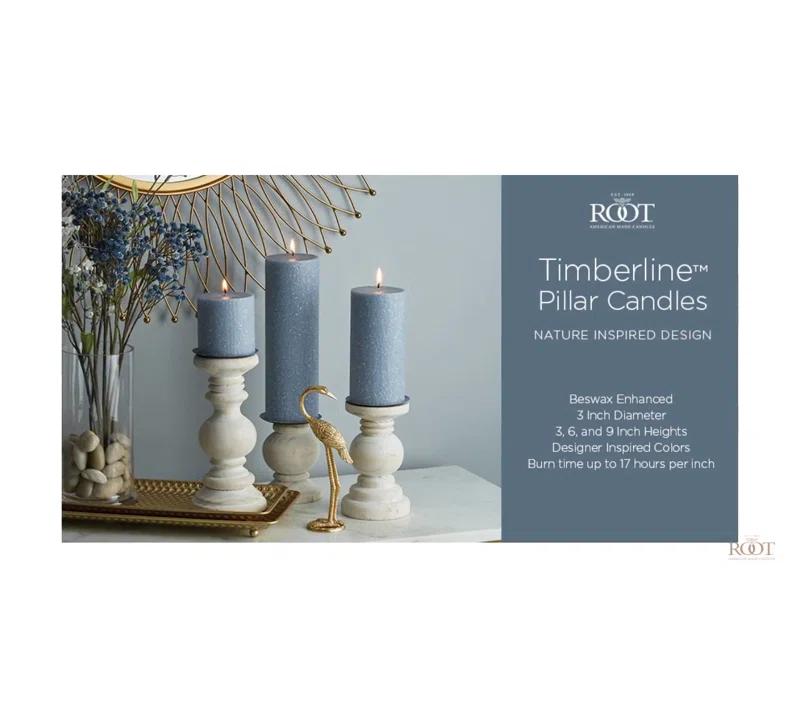 Root Candles Timberline Unscented Pillar Candle