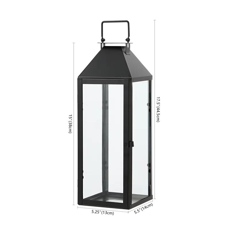 Safavieh Ruane 17.5'' No Power Source Required / Manual Outdoor Lantern (Set of 2)