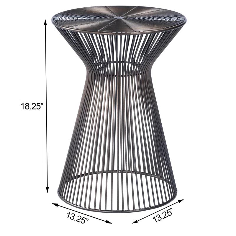 Alberte Iron End Table