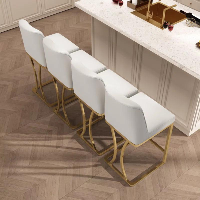 Mercer41 24" Counter Height Bar Stools with Back Kitchen Island Stools