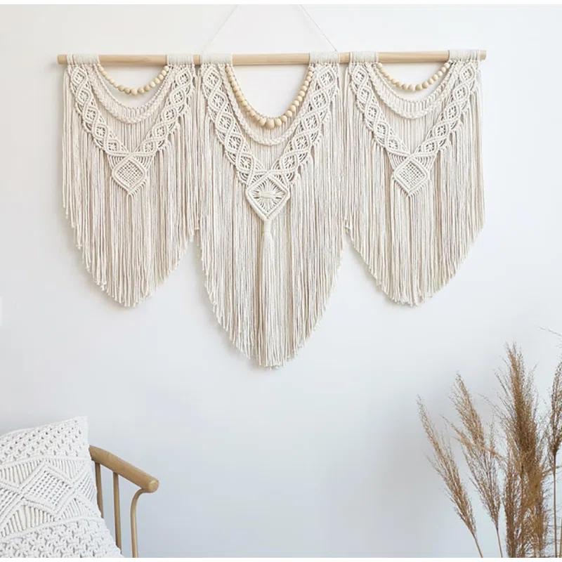 Rosalind Wheeler Macrame Wall Hanging Large Boho Wall Decor Wall Decor Living Room