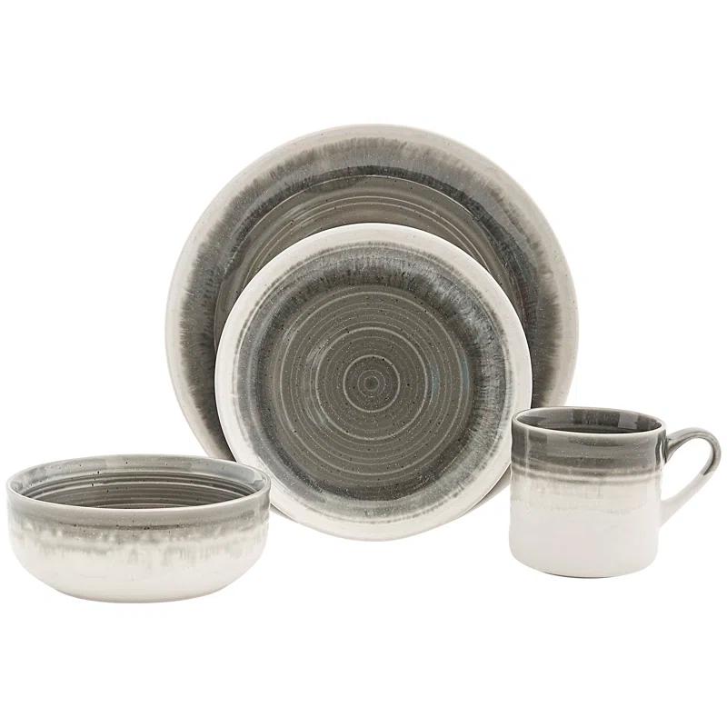 Baum 16 Piece Stoneware Dinnerware Set - Service for 4