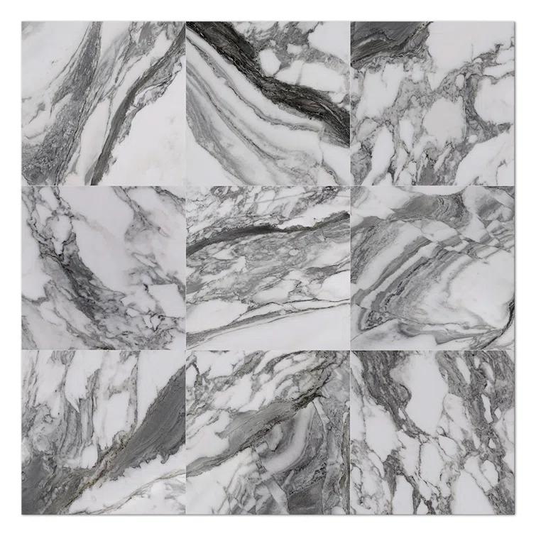 Supreme Tile Senzia Square 7.87 in. x 7.87 in. Matte Porcelain Marble look Floor and Wall Tile