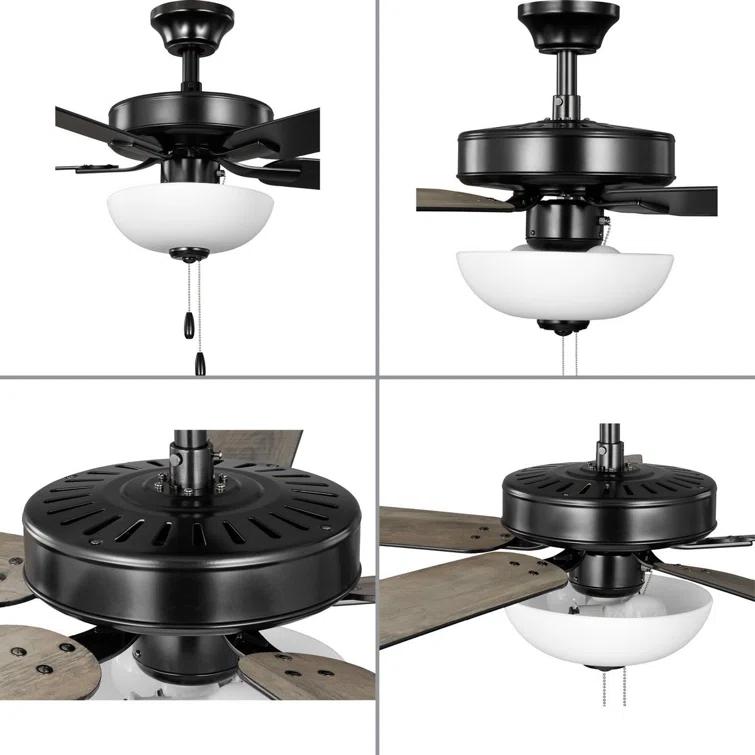 Latitude Run® Airpro 52 In. 5-Blade AC Motor Transitional Ceiling Fan With Light
