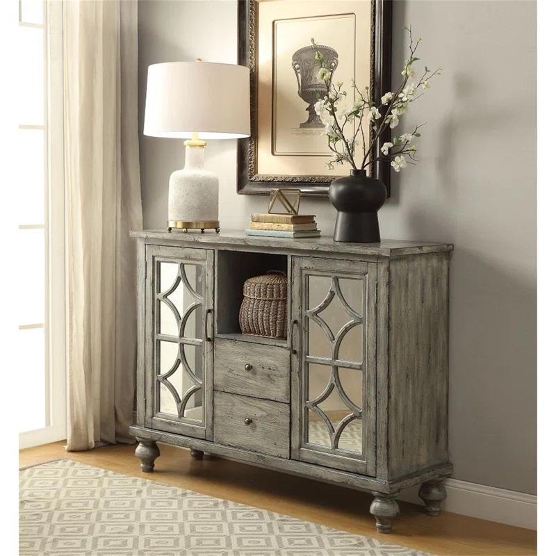 NTYUNRR Velika 48'' Solid Wood Console Table with 2 Drawers