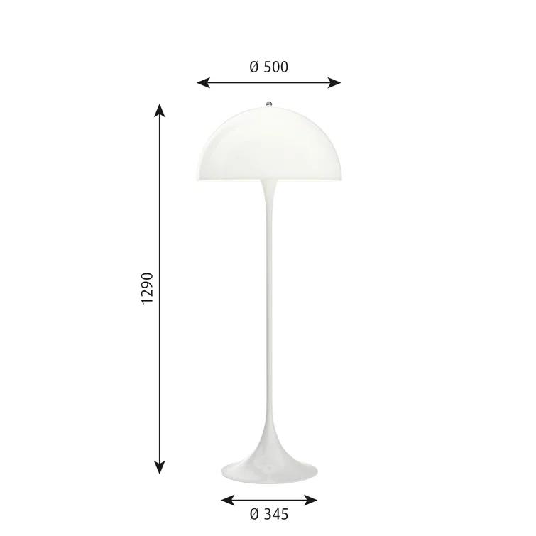 Panthella White Opal Acrylic Floor Lamp