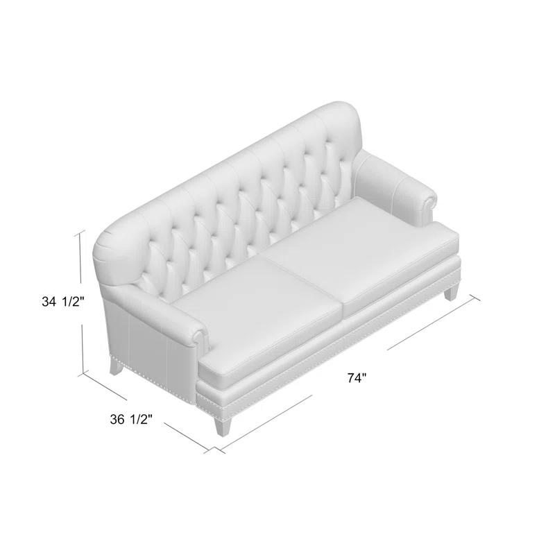 Oyster Bay Hillstead Leather Settee