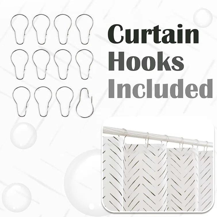 George Oliver Baun Chevron Shower Curtain with Hooks Included
