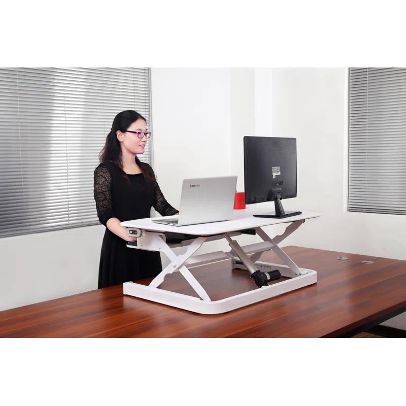 ApexDesk Adjustable Metal Base Standing Desk Converter