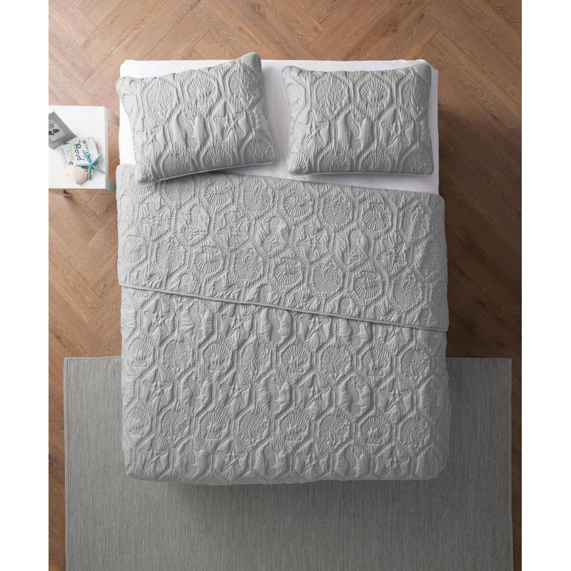 VCNY Shore 3-Piece Embossed Quilt Set