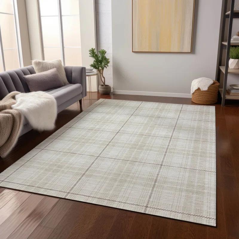 Machine Washable Indoor/Outdoor Chayden ACN993 Ivory 5' x 7'6" Rug