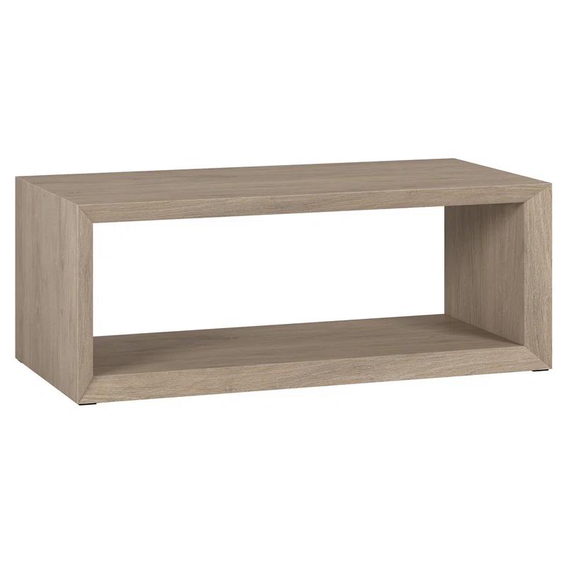 Foxtrot Faux Wood Coffee Table With Shelf