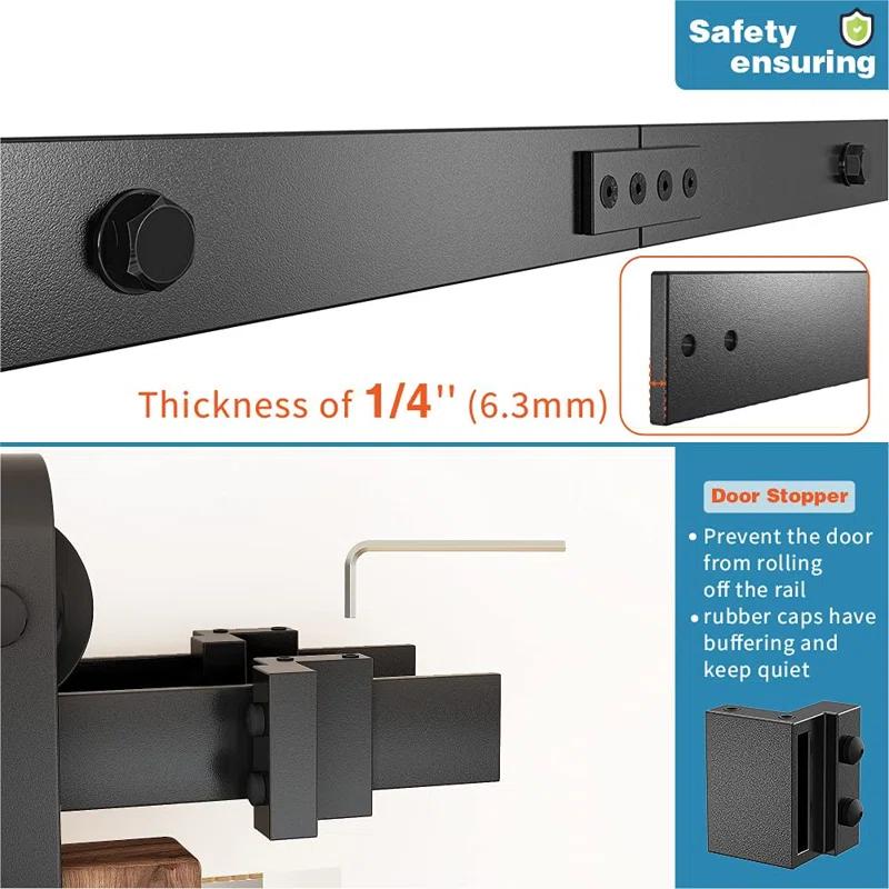 Lazio Sliding Standard Double Barn Door Hardware Kit