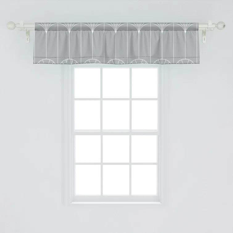 Ambesonne Geometric Tailored 54'' W Window Valance