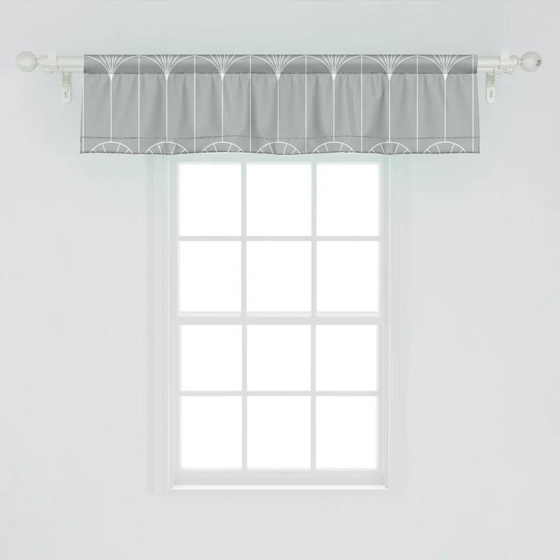 Geometric Tailored 54'' W Window Valance