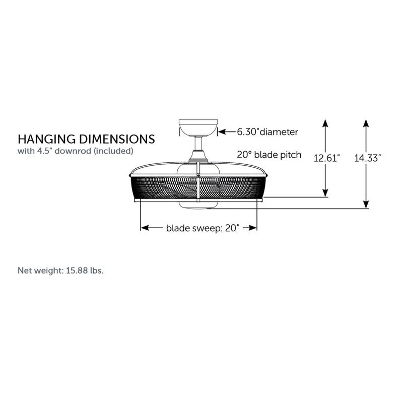 Henry Ceiling Fan With LED Light Kit (22")