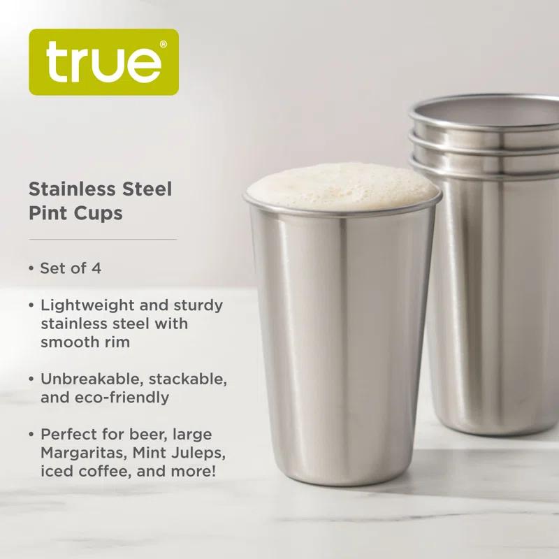 True Stainless Steel Pint Glasses